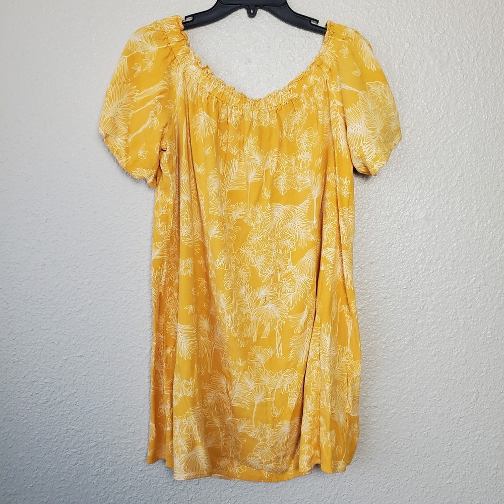 a.n.a. A New Approach Women's Floral Dress Pink Short‎ Cuffed Sleeves Pockets
